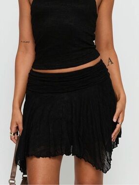 Princess polly black frill skirt